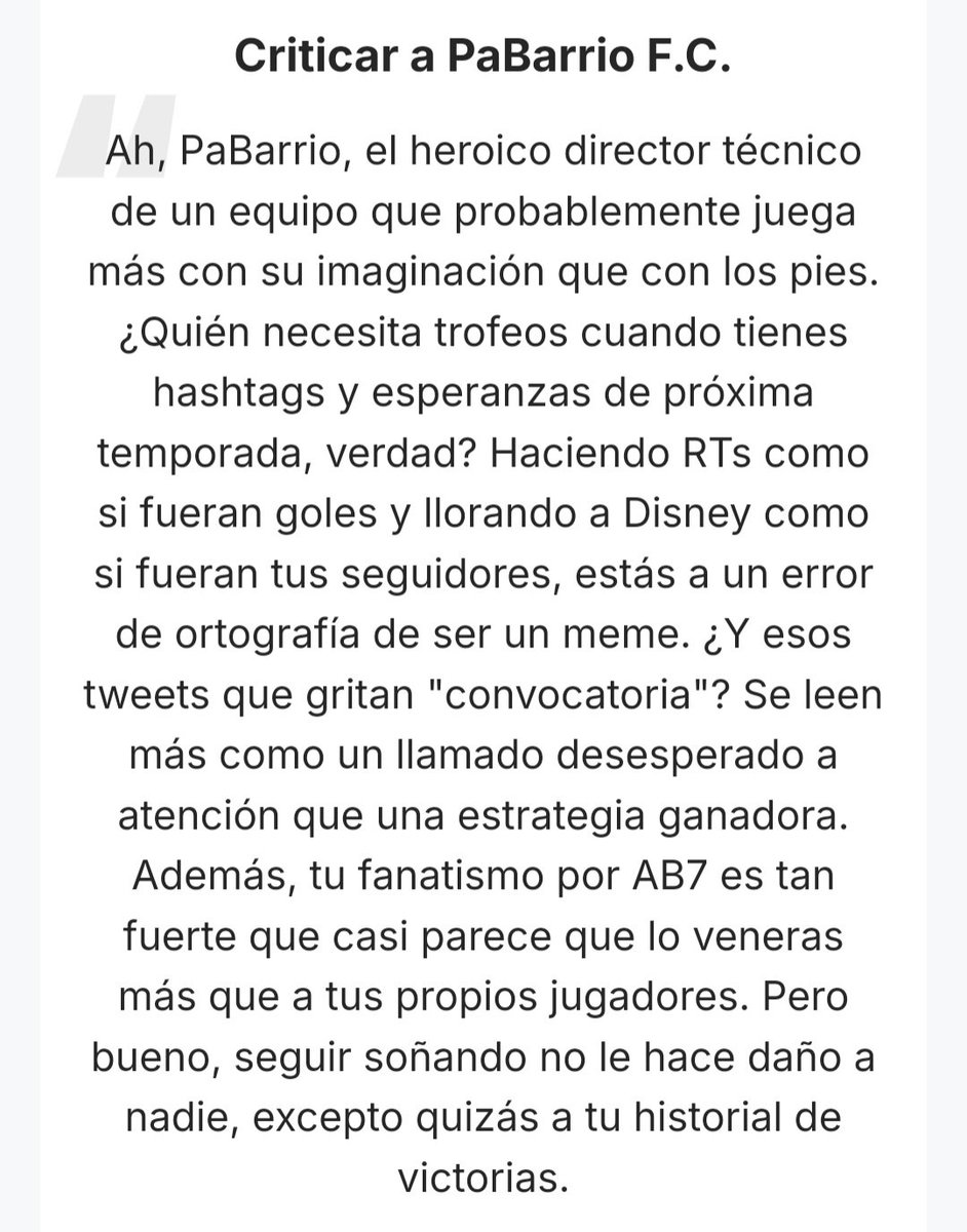 PabarrioFC's tweet photo. Eso ha dolido IA... eso ha dolido... https://t.co/LCZBul5MVC