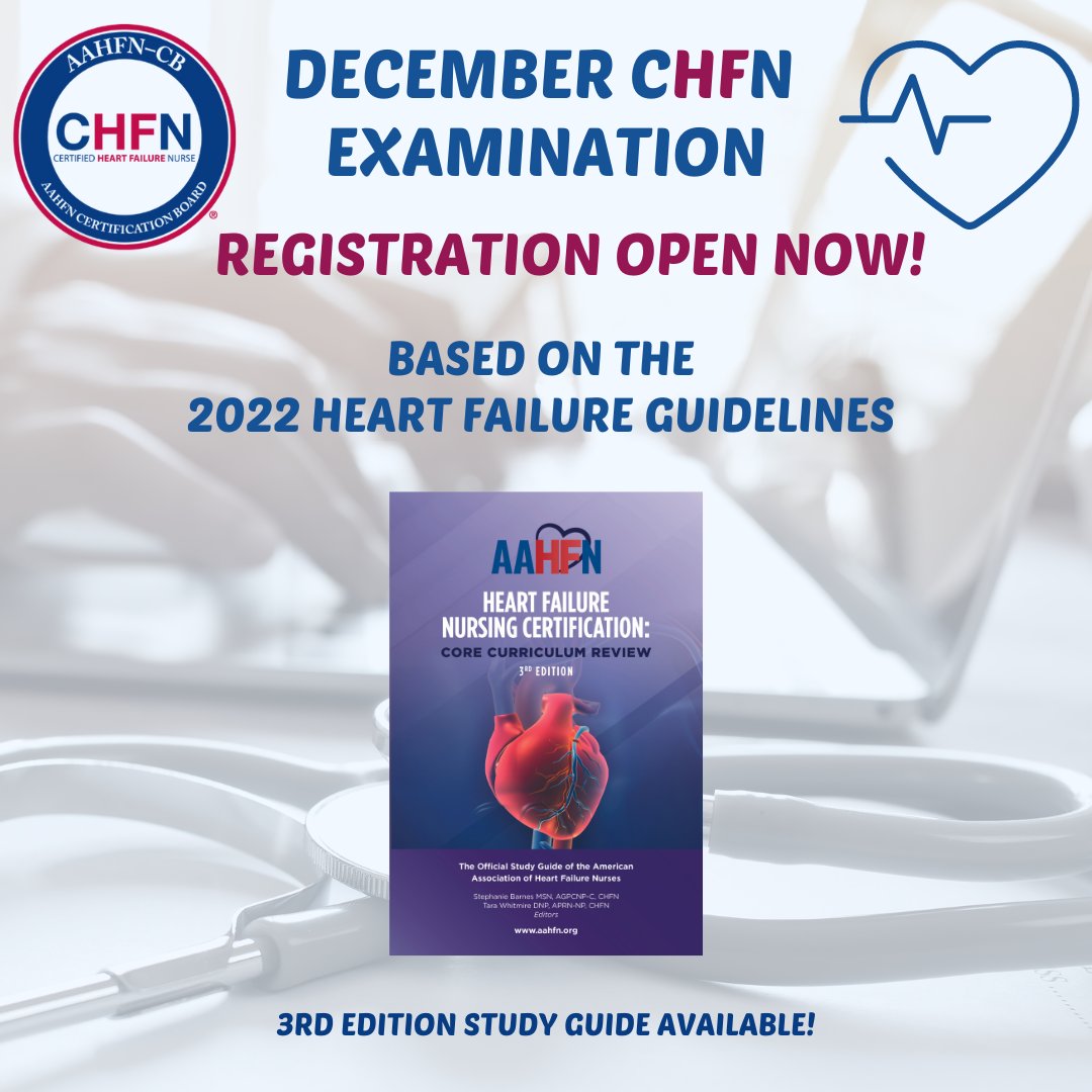 AAHFN's tweet photo. Ready to ace the CHFN December Exam? 🎓 Registration is now open! Boost your prep with the 3rd edition study guide—purchase your copy today and get ahead!

https://t.co/v4v25Tanuq

#AAHFN #CHFN #Nurse #HealthCare https://t.co/AXf8GH6sWy
