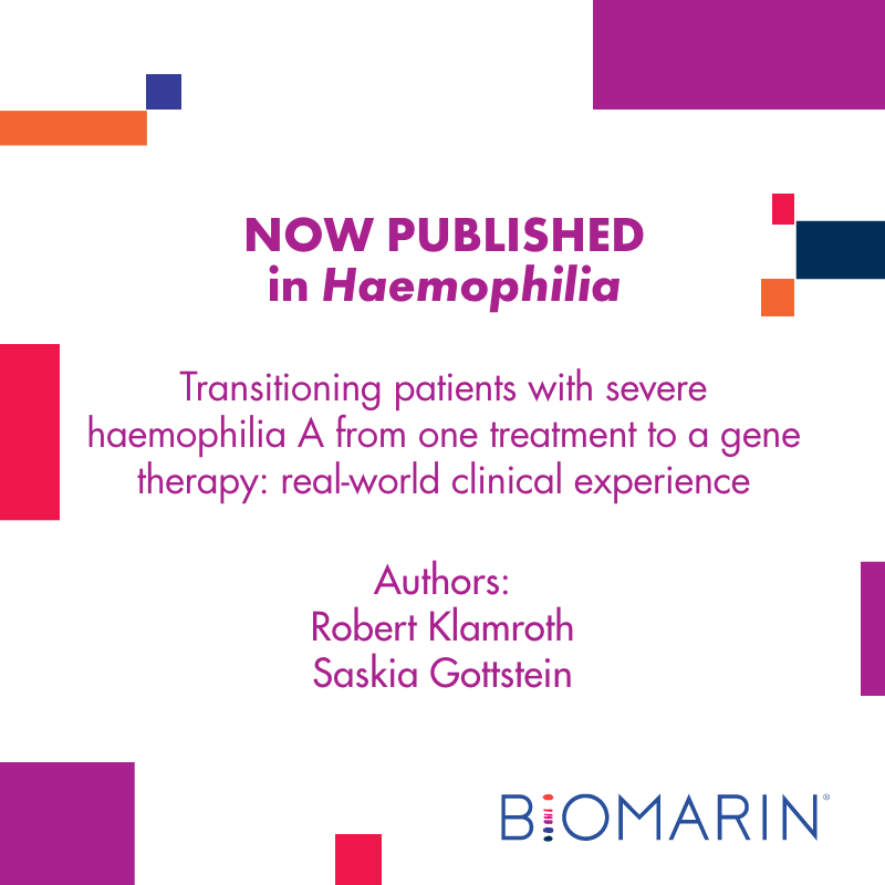 BioMarinMedical's tweet photo. See results from a study evaluating patients with severe #hemophiliaA, recently published in @haemophilia_jnl. This post is intended for US healthcare professionals only. https://t.co/3ViOqMFeDQ https://t.co/Ueqtv0BYTt