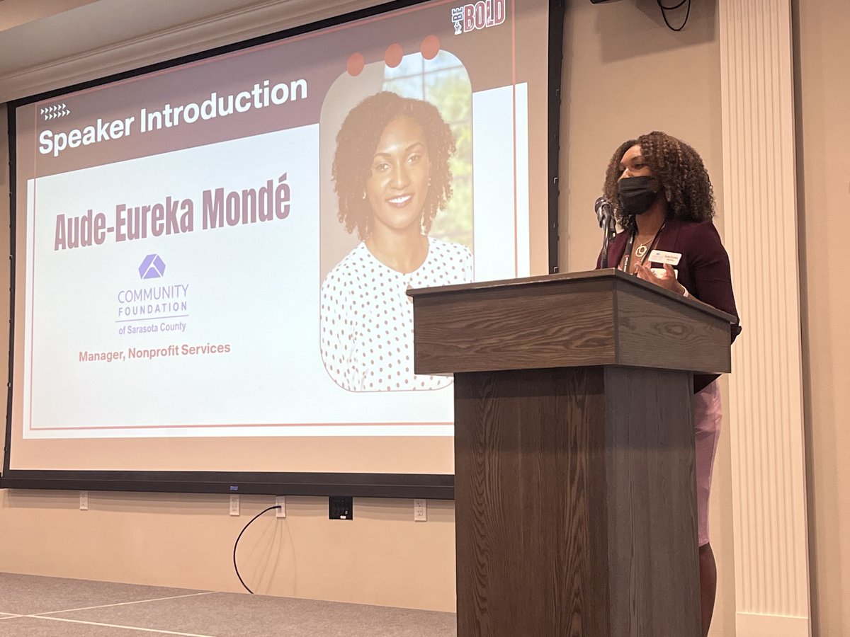 We're so proud to support the next generation of leaders through the Sarasota Chamber of Commerce's Leadership Sarasota Program &amp; Young Professionals Group. At Wednesday's YPG Summit, our very own Aude-Eureka Monde delivered an inspiring message of the value of being bold.