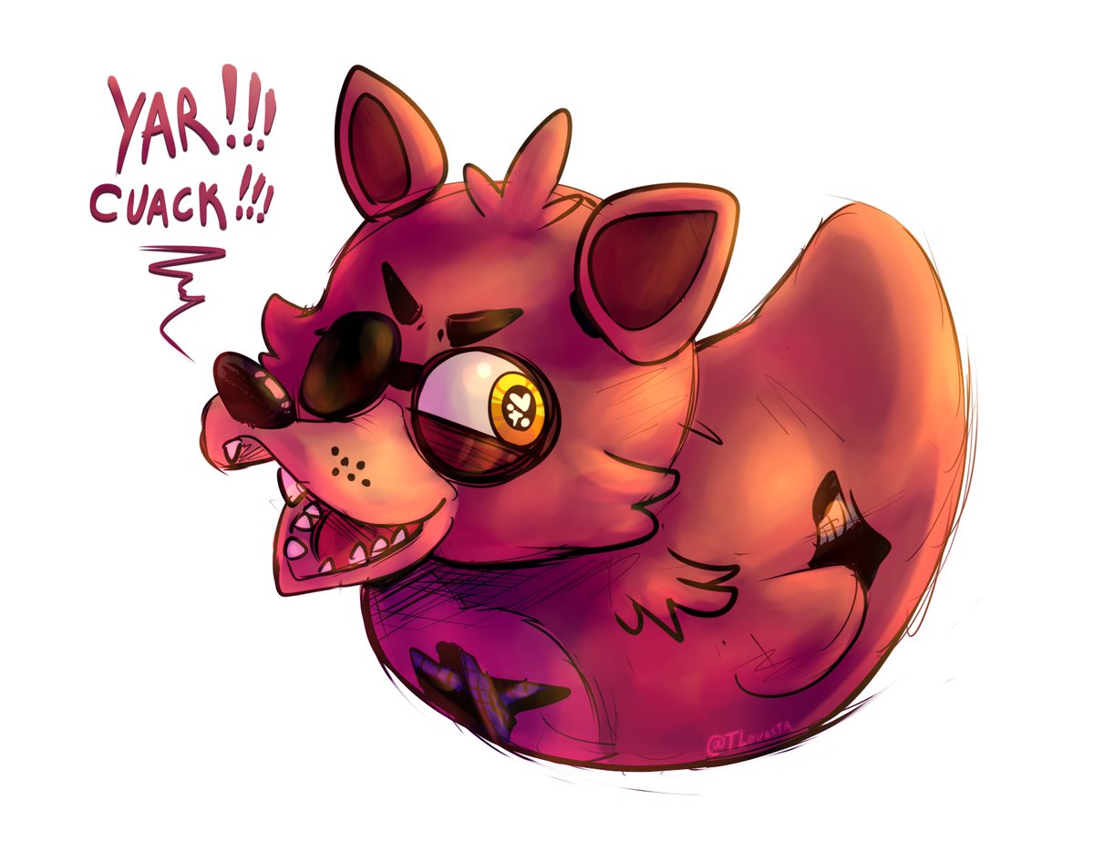 TLovesta's tweet photo. FOXY DUCK!!!!! FOXY PATICO!!!!! 😭😭😭😭💖💖💖✨✨ #FNAF https://t.co/CmGB6jw236