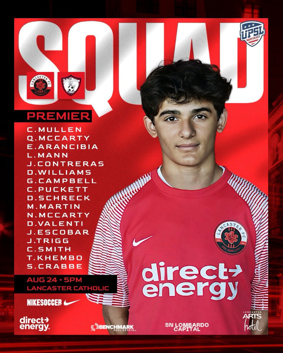 Our <a href="/UPSLsoccer/">UPSL</a> Premier squad for tomorrow’s opener against Ironside SC at Lancaster Catholic! 🌹

It would be great to see the Red Rose City out in force! 

#upsl #redrosecity