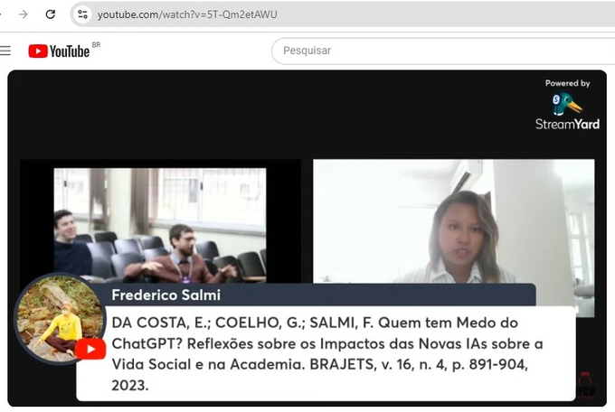 Artigo "Quem tem medo do ChatGPT?" mobilizado pelo prof. Enio Passiani durante a Mesa 5 - "A Inteligência Artificial e o Futuro da Sociologia" no XI Seminário Discente PPGS/UFRGS, 23 ago. 2024. Confira aqui o artigo brajets.com/index.php/braj…