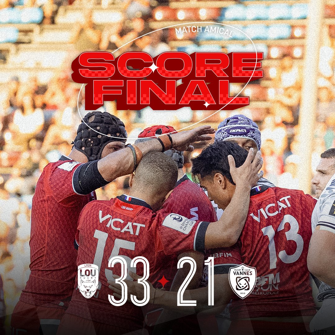 LeLOURugby's tweet photo. 𝗩𝗶𝗰𝘁𝗼𝗶𝗿𝗲 𝗱𝘂 𝗟𝗢𝗨 𝗥𝘂𝗴𝗯𝘆 𝗳𝗮𝗰𝗲 𝗮𝘂 𝗥𝗖 𝗩𝗮𝗻𝗻𝗲𝘀 (𝟯𝟯-𝟮𝟭) ! 😍🐺Nos Rouge &amp; Noir s'imposent grâce à 5 essais inscrits par Josiah Maraku, Charly Mignot, Martin Méliande, Ethan Dumortier et Beka Shvangiradze.

#LaForceDuLou
#LaMeute https://t.co/5lHMHoDltY
