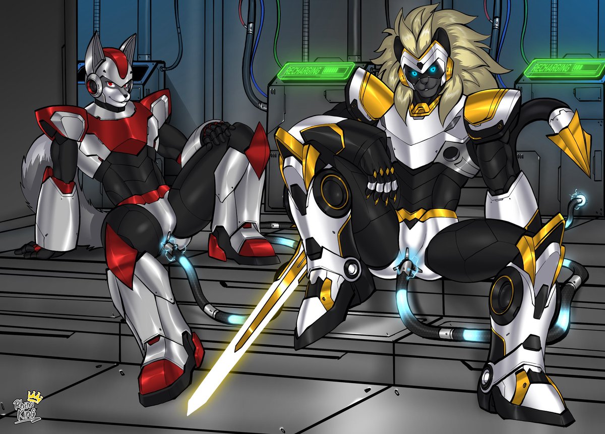 [COMMISSION] Wolf And Lion Recharging 

Contact for commissions: rhinokingart@gmail.com