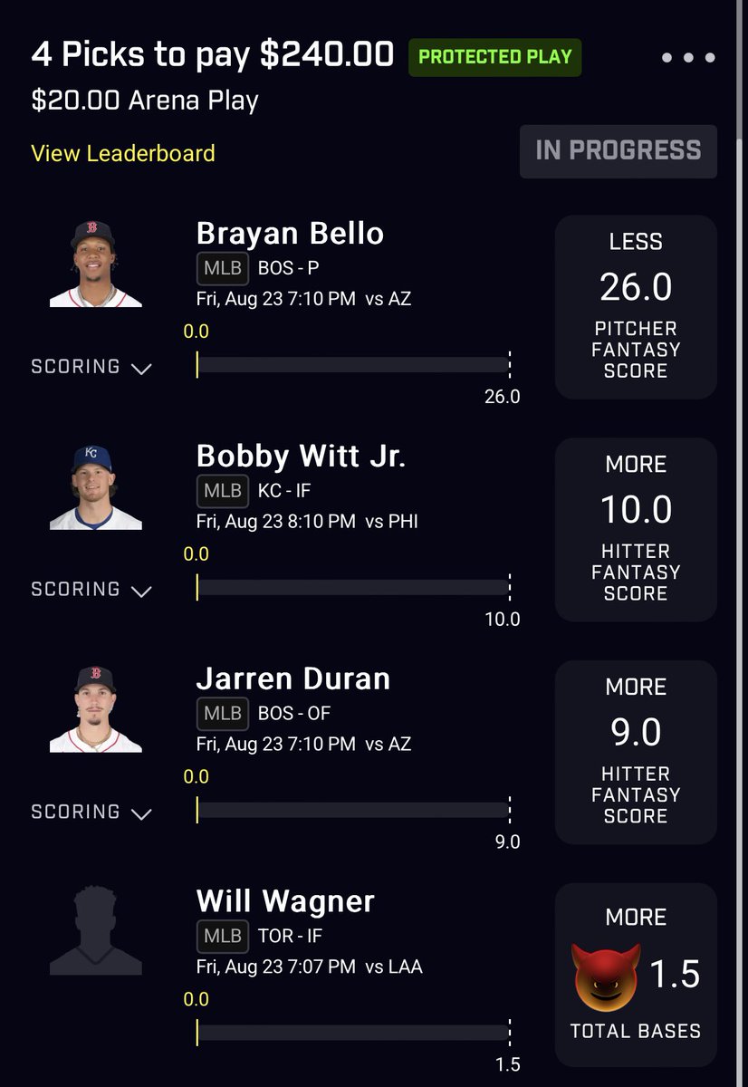 Red Sox/Dbacks Boots on ground + Flex Friday PP entry 🫡