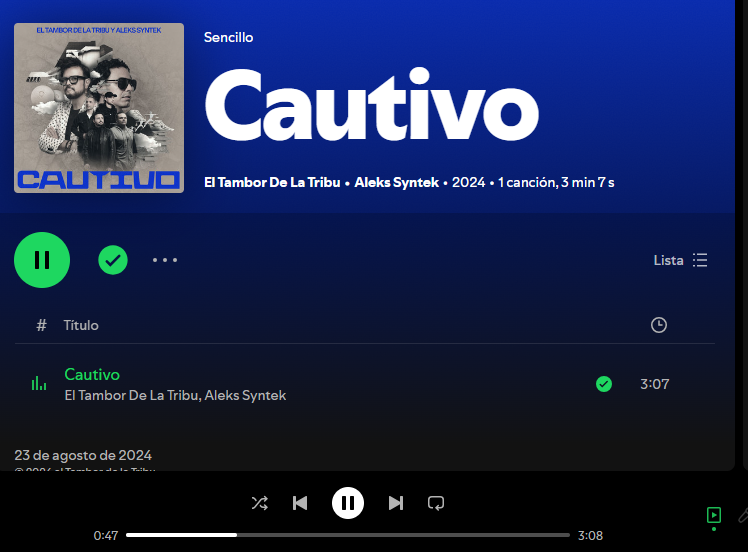 Donald Palencia (@donaldpalencia) on Twitter photo MI CANCIÓN FAVORITA DEL MOMENTO "CAUTIVO" de mis amigos queridos de <a href="/Tambordlatribu/">el Tambor dela Tribu</a> junto a <a href="/alekssyntek_ofi/">Aleks Syntek</a> PILAS VAMOS TODOS A DARLE PLAY A ESTE GRAN TEMA. MI CANCIÓN FAVORITA DEL MOMENTO "CAUTIVO" de mis amigos queridos de <a href="/Tambordlatribu/">el Tambor dela Tribu</a> junto a <a href="/alekssyntek_ofi/">Aleks Syntek</a> PILAS VAMOS TODOS A DARLE PLAY A ESTE GRAN TEMA.