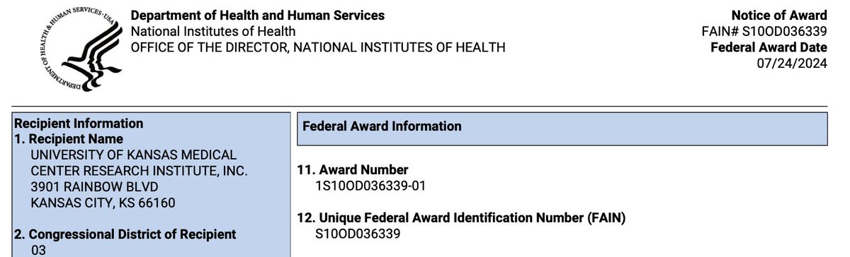 Freudlab's tweet photo. 🎉🍾 Big thank you to @NIGMS  for funding our S10 application to support our Glacios system @KUMedicine! This award will help us support cryo-EM users in the region and beyond. 

It is a true team effort with support from KUMC, @KUcancercenter, @thermosciEMSpec, multiple administrators, @CryoEM_PNCC, and so many incredible investigators. Special shout out to @djingham86, Peter Smith, and Michelle Winter for all their help making cryo-EM a reality at KUMC. 🙏