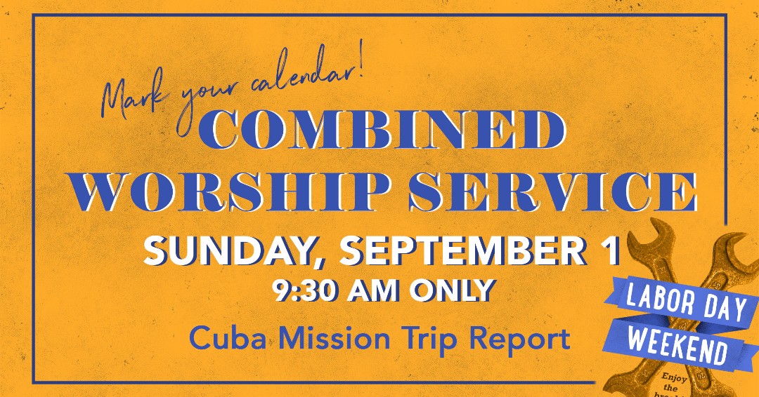 fbcrochester's tweet photo. Mark your calendars! 
We will have a Combined Sunday Morning Worship Service on September 1.  A 9:30 am  Service only. https://t.co/ospmiHckCY