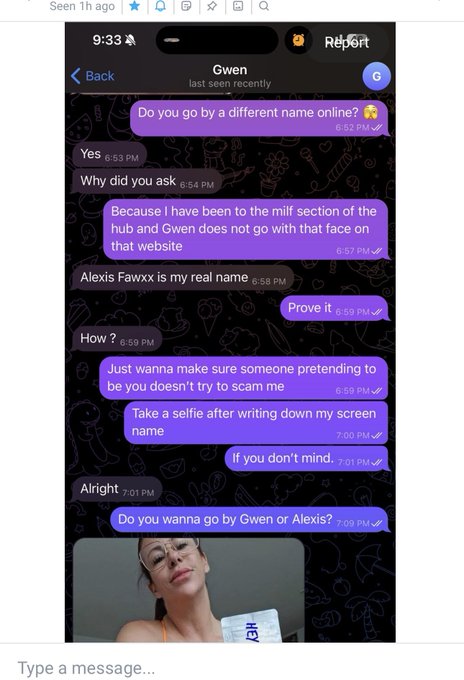 2 pic. I am not Gwen. I’m not going to Nashville to start a massage spa. I am not on telegram. Don’t