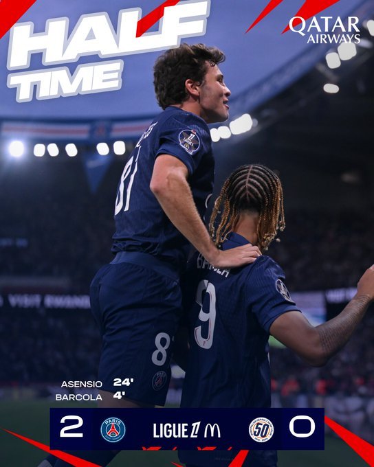 therealonly4fun's tweet image. #PSG_inside ⏸️ C&apos;est (déjà) la pause au Parc !   Les Parisiens ont 📷 buts d&apos;avance.  #PSGMHSC 2-0 I #Ligue1

#live #direct #football #UEFA