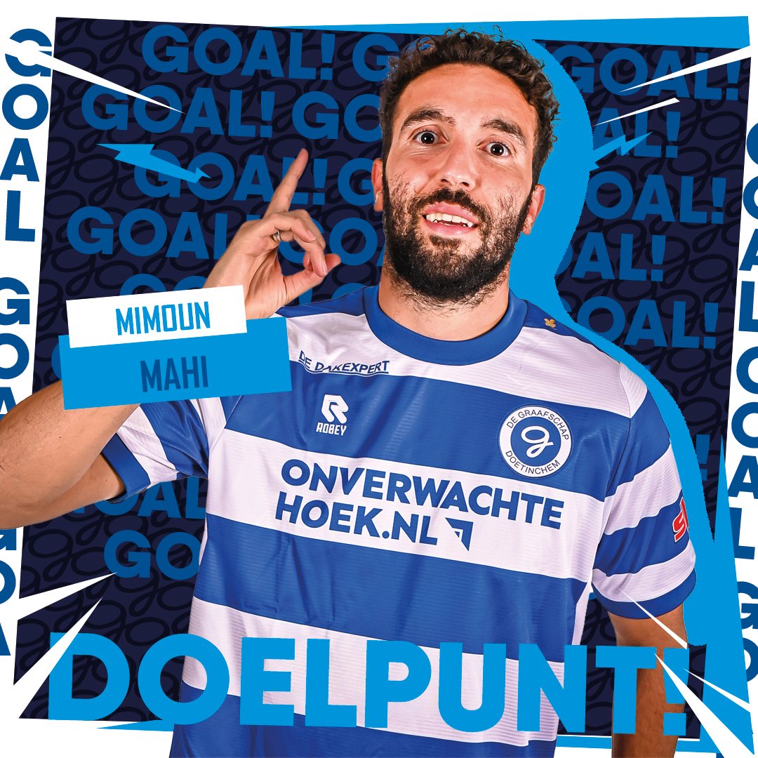 DeGraafschap's tweet photo. 80. Mimoun Mahi gaat achter de bal staan...
RAAAK! 2-2!
Kom aan, op zoek naar die winnende!
#GRAutr | 1-2 https://t.co/jEevqJg1Yf