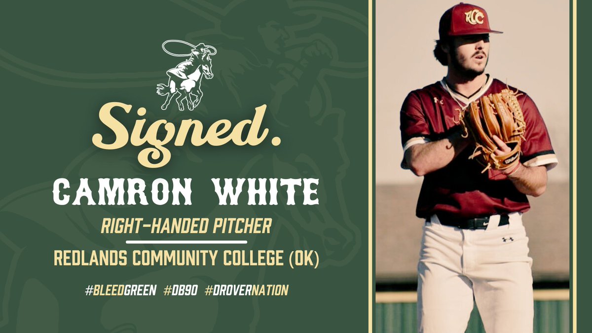 Join us in welcoming from Canyon, Texas - RHP Camron White to the Drovers Family! 👊 

I chose USAO because "of their high quality baseball program, and the opportunity to improve my education." 

#DroverNation🏇 x #BleedGreen
<a href="/Cam_White9/">Cam White</a> | #DB90