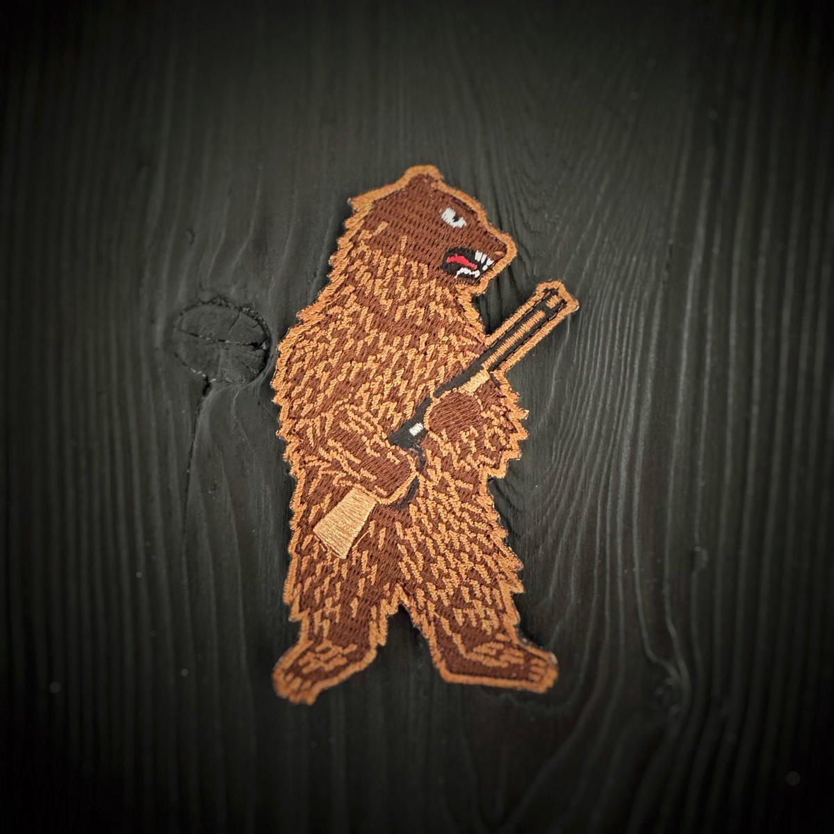 PDWLife's tweet photo. Anything fun planned for the weekend, like skeet shooting with a grizzly bear?

New PDW The Right to Arm Bears v2 Morale Patch Drops next week! 

#prometheusdesignwerx #tgif #righttoarmbears #skeetshooting #readyfortheweeked #grizzlybear #moralepatch #hookandloop #havefun https://t.co/31OsWg4TGd