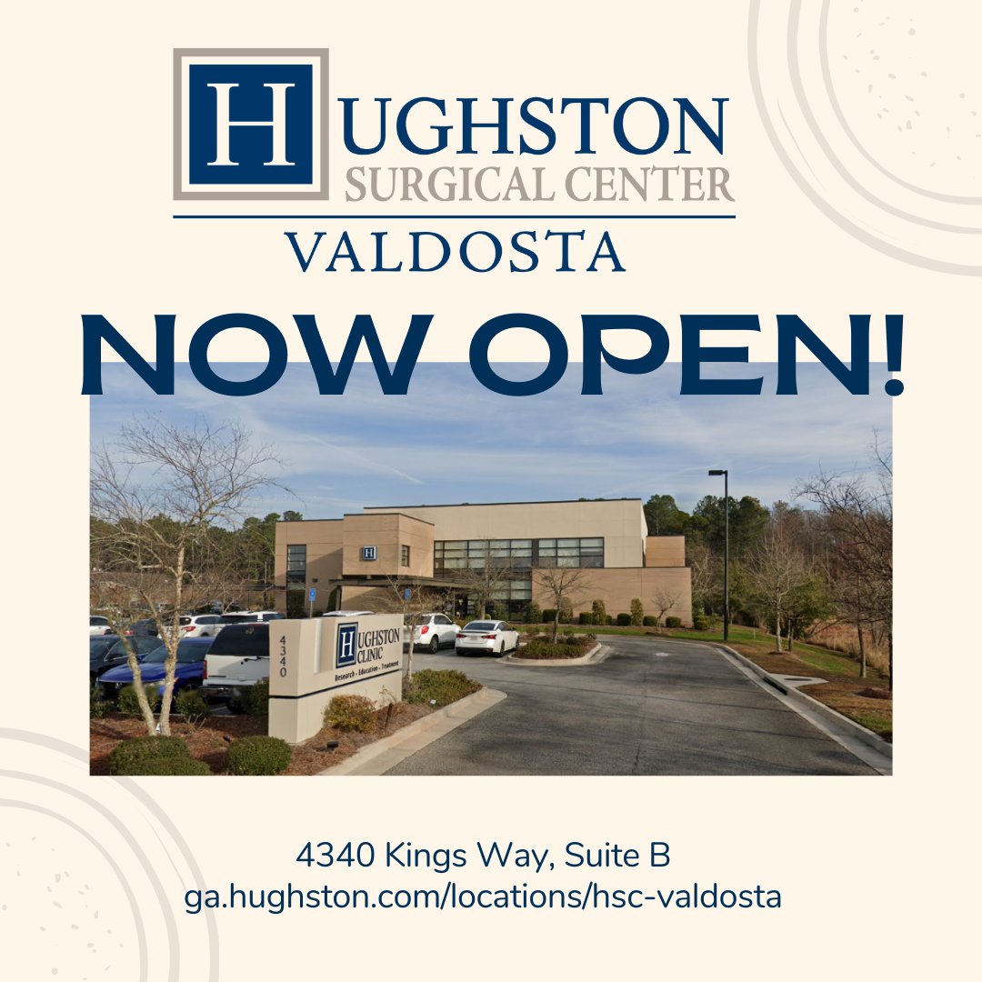 Attention Valdosta 📢 Our brand new, state-of-the-art Surgical Center is now open for business! Located inside the Hughston Clinic, we can now offer you convenient, local, outpatient procedures!

ga.hughston.com/locations/hsc-…

#valdosta #georgia #surgery