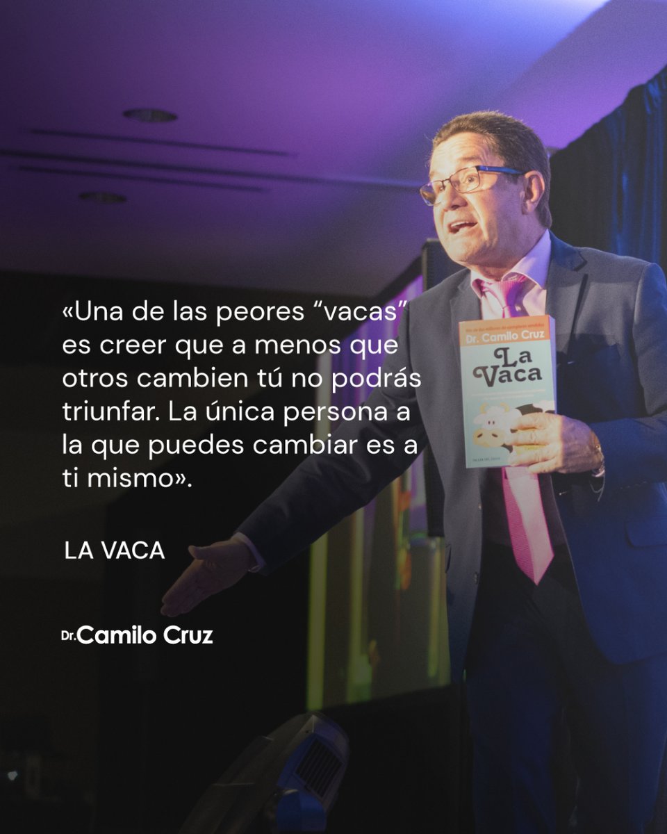 drcamilocruz's tweet photo. La única persona a la que puedes cambiar es a ti mismo 💫
Todos mis libros los encuentras disponibles en https://t.co/L3FJS1HVAQ y en https://t.co/b0edUtoHwo
#camilocruz #motivación #frases https://t.co/QKDqtw4Q9k
