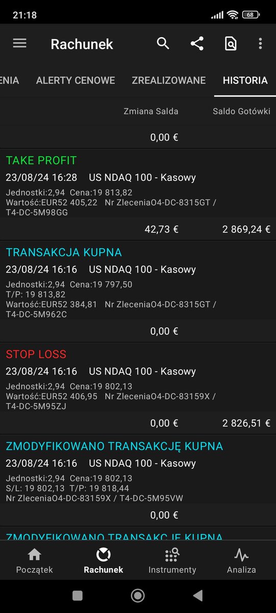JAMESvonFOX's tweet photo. (1/5)
23 Sierpnia 2024
Piątek 
#Zysk 196,11 #Euro, (7,00%), aktualny stan konta 3 030,42 Euro.
#malyzysk #motywacja #dyscyplina #kazdegodnia #sposobmyslenia #rozwojosobisty #pieniadze #sukces #gpw #nasdaq https://t.co/xRUiyt206Q