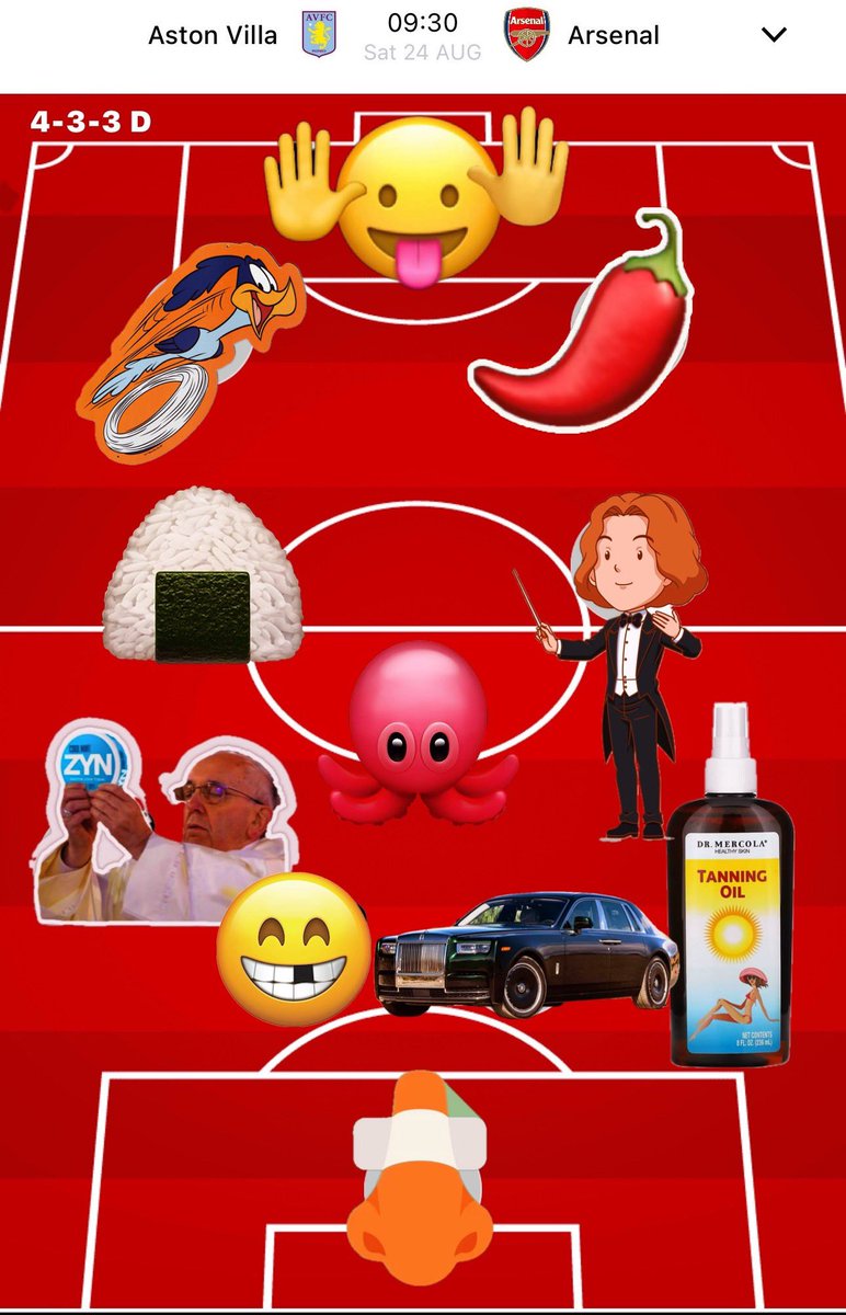 dmansilva's tweet photo. My projected lineup for Arsenal’s game tomorrow vs Aston Villa https://t.co/D5rwz0Ki7P