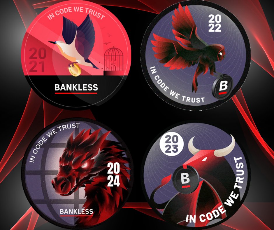 Bankless's tweet photo. 🚨 Bankless Badge holders!

We partnered with @poapxyz & @coingecko for our first ✨ Citizen Raffle ✨

For this edition, you can win...

🎟️ Tickets to @Permissionless III
🎫 Virtual GeckoCon passes
🇹🇭 Tickets to Bankless Summit in Bangkok (right after @EFDevcon)
👕 Limited edition Bankless merch
🪪 A year of Bankless Citizenship