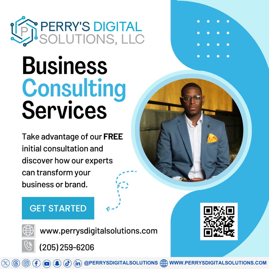 psdigitsolution's tweet photo. Unlock your business potential with a free initial consultation from Perry's Digital Solutions, LLC! Let's take your brand to the next level. 💼📈🚀

#DigitalMarketing #FreeConsultation #BusinessGrowth #perrysdigitalsolutions #graphicdesign https://t.co/z0zUtvs8Xs