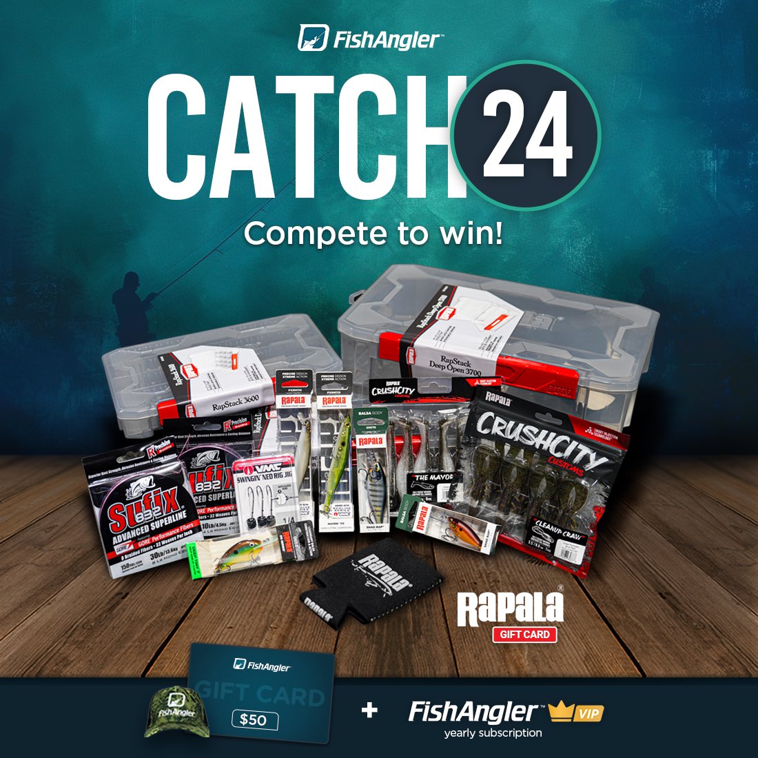 🚨 ATTENTION ALL ANGLERS! 🚨 #Catch24 is BACK! Cast your entry by posting a catch with #Catch24, including species, gear and location (15 points!). Score bonus points by catching different species and compete to win awesome gear, exclusive prizes, and bragging rights!
