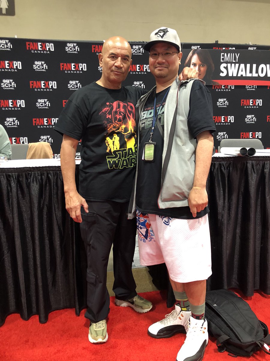 Rectrek's tweet photo. 2 simple men trying to make their way in the (Fan Expo) universe #temueramorisson #jangofett #bobafett #captainrex #clonewars #starwars #attackoftheclones #aquaman #dccomics #fanexpo #fanexpocanada #toronto #rectrek #rektrek #rektrektoronto https://t.co/UUEfI9clAA