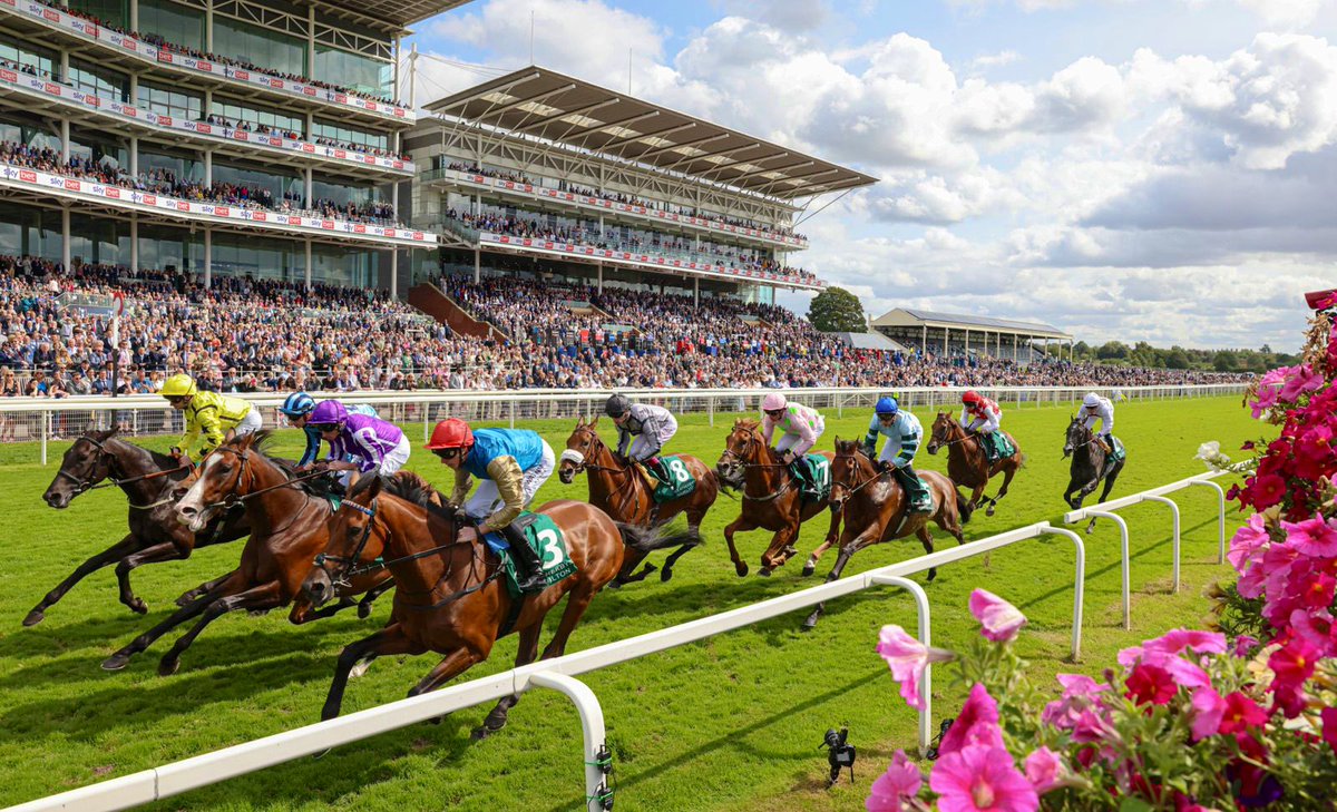 Love this shot of the nine runners in the Weatherbys Hamilton Lonsdale Cup passing the packed stands <a href="/yorkracecourse/">York Racecourse</a> with a circuit ahead of them.
Thanks to Andrew <a href="/grossickphoto/">GROSSICK PHOTOGRAPHY</a> 📸