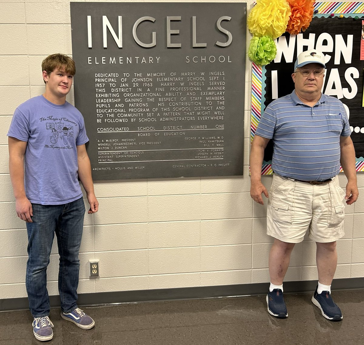IngelsHawksHMC1 (@hmc1_ingels) on Twitter photo Special visit by the son (Harry Ingels Jr.) and grandson (Riley Ingels) of Harry Ingels Sr. <a href="/HMC1Proud/">Hickman Mills C-1 School District</a> Special visit by the son (Harry Ingels Jr.) and grandson (Riley Ingels) of Harry Ingels Sr. <a href="/HMC1Proud/">Hickman Mills C-1 School District</a>