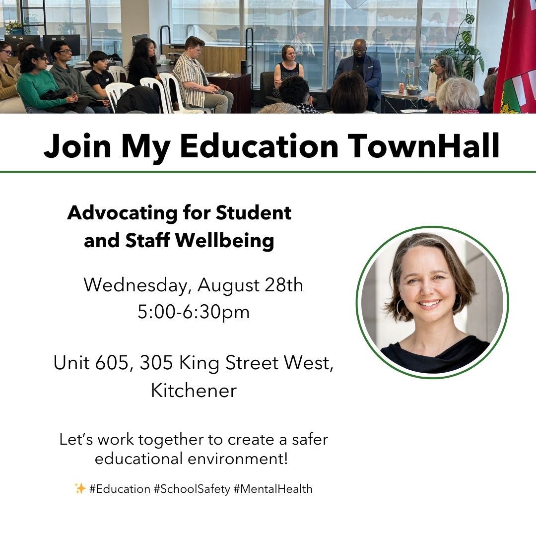 WRAPSC_WRDSB's tweet image. Join #WRAPSC Chair Sara Heroux (panelist) as she discusses the top takeaways and key messages that have been shared through #WRAPSC meetings and surveys.
Signup: forms.office.com/r/82m9hniD7y
#WRAPSC #PIC #KitchenerCentre #Education #OntEd #SchoolSafety  #WRDSB #CityofKitchener