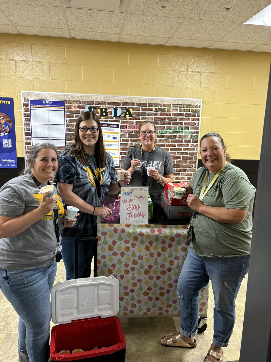 haleyburchett7's tweet photo. Happy Friday! Time to spread some JOY! Huge shoutout to @CFSBank for sponsoring our Italian Ice for faculty and staff members at MHS! @TonyJarvis_MHS https://t.co/hCj9xPPI70