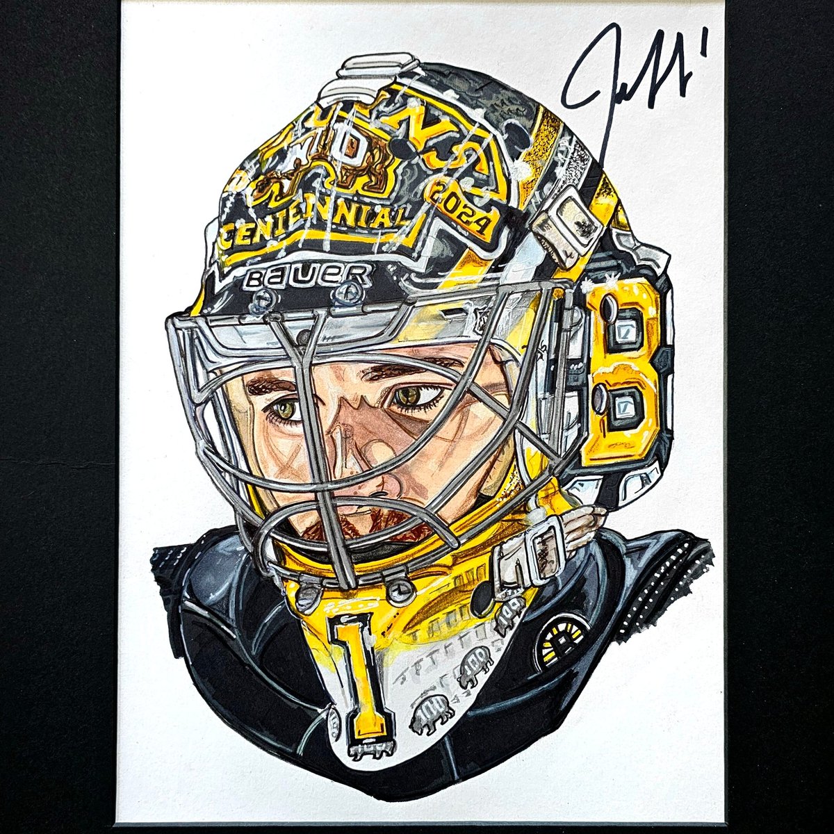Glen Kertes Illustrations (@gkert67) on Twitter photo Jeremy Swayman of the Boston Bruins signed original piece of artwork. <a href="/NHLBruins/">Boston Bruins</a> <a href="/JeremySwayman/">Jeremy Swayman</a> <a href="/cardshowsMA/">cardboardpromotions</a> Jeremy Swayman of the Boston Bruins signed original piece of artwork. <a href="/NHLBruins/">Boston Bruins</a> <a href="/JeremySwayman/">Jeremy Swayman</a> <a href="/cardshowsMA/">cardboardpromotions</a>