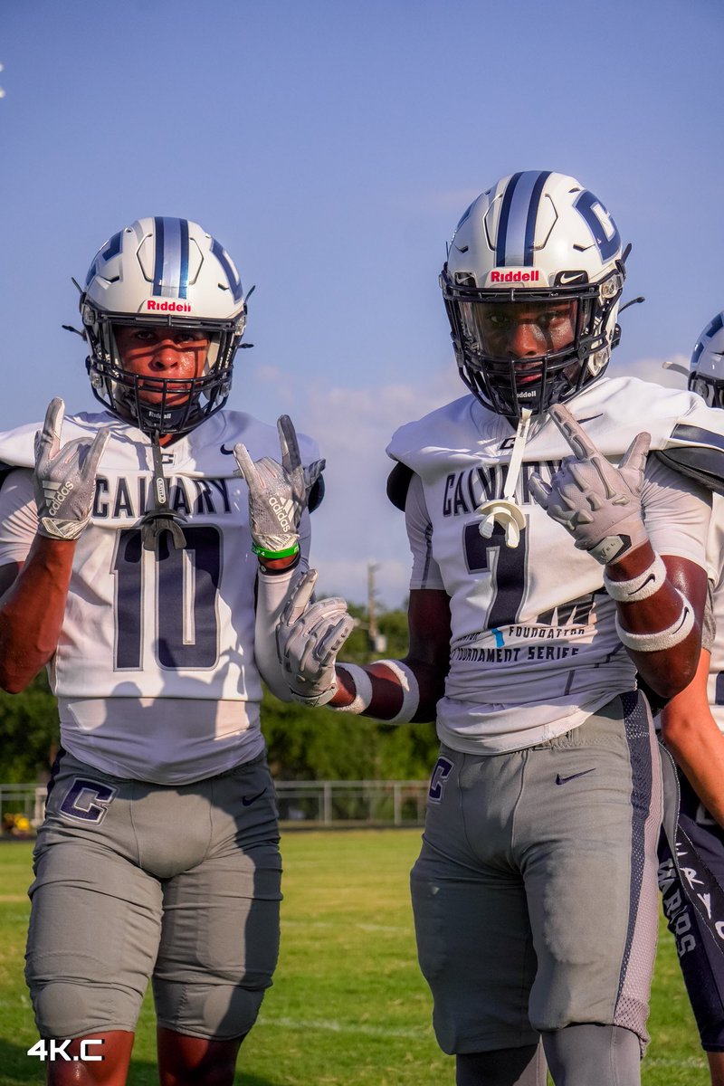 Therealn3lson_'s tweet photo. This a scary sight @camsmith1_. We finna show y’all why we the best in the state‼️@Calvary_FB @gbouch27 @wessaff14 @Coach_Ronacher https://t.co/Cs168r28Qg