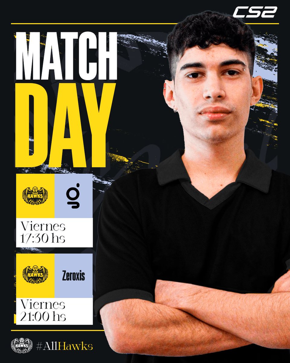 HawksLatam's tweet photo. #CS2 | NO PARAMOS 👊🏻
Para seguir de racha 💪🏻
🆚 @galorysgg
⏰ 17:30
🏆 @cctour_gg
🎮 BO3
📲 https://t.co/IBvhe0ohsr
🆚 #Zeroxis
⏰ 21:00
🏆 ESEA League
🎮 BO1
📲 A confirmar
#AllHawks🦅 https://t.co/UKdeVi7AhG