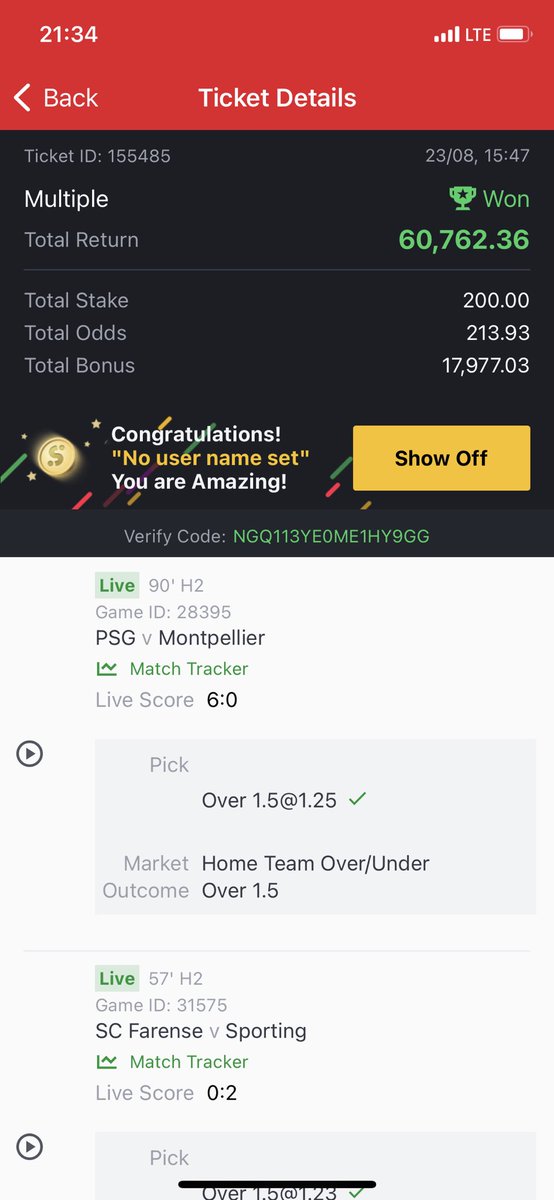 <a href="/bossolamilekan1/">Bossolamilekan</a> I won this from today’s game
Thanks chief🙌🙌