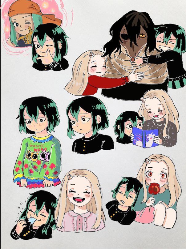 Eraserjoke kid(+big sister Eri) 
OC by <a href="/Cuineart/">Cuine</a>💚
#mha #eraserjoke #相ジョ