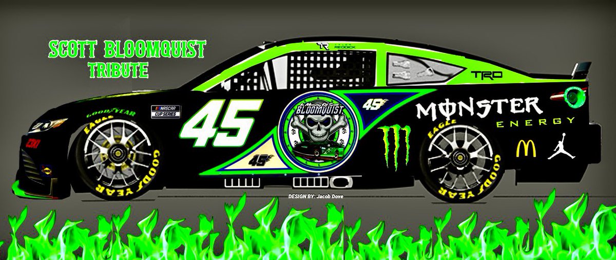 JDove_Phenom's tweet photo. After @TylerReddick dedicated his win at Michigan to his role model Scott Bloomquist, I decided to create a @23XIRacing #45 concept design in his honor. #TeamZeroForever #ScottBloomquist 

@dennyhamlin @Jumpman23 @MonsterEnergy @NASCAR @MFRDirtonDirt @DSuave_12 @ThonuesJason1 https://t.co/mJa6hxO85U