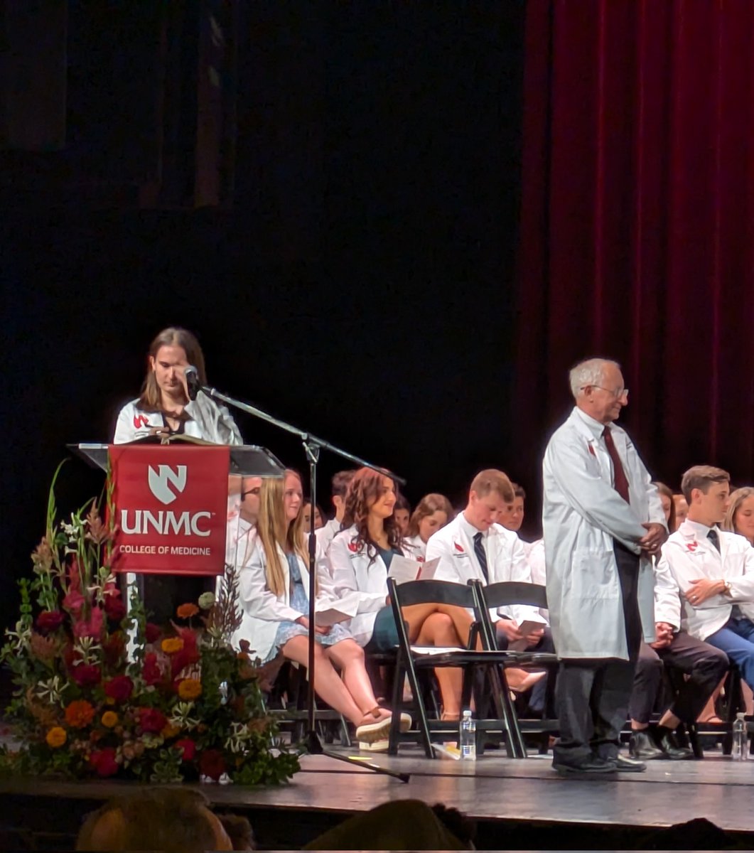Justin Mott (@drjustinmott) on Twitter photo <a href="/UNMC_mdphd/">UNMC MD-PhD Scholars Program</a> <a href="/unmc/">University of Nebraska Medical Center</a> <a href="/BradleyBritigan/">Dr. Bradley E. Britigan</a> <a href="/UNMCCOM/">UNMC College of Medicine</a> <a href="/UNMC_AA/">UNMC Alumni Association</a> <a href="/unmc_success/">UNMC Student Success</a> Physician scientists on stage today who are friends & colleagues and invested in the success of these star students โญ. Thank you Dr. Shirley Delair, Dr. Armando DeAlba, Dr. Brad Britigan. Research ๐ค Medicine. #UNMCWhiteCoatCeremony
<a href="/ShirleyDelair/">Shirley Delair, MD, PhD, MPH ๐ญ๐น</a> <a href="/dr_dealba/">Armando De Alba, MD, MPH, PhD</a> <a href="/BradleyBritigan/">Dr. Bradley E. Britigan</a> <a href="/UNMC_mdphd/">UNMC MD-PhD Scholars Program</a> <a href="/unmc/">University of Nebraska Medical Center</a> <a href="/BradleyBritigan/">Dr. Bradley E. Britigan</a> <a href="/UNMCCOM/">UNMC College of Medicine</a> <a href="/UNMC_AA/">UNMC Alumni Association</a> <a href="/unmc_success/">UNMC Student Success</a> Physician scientists on stage today who are friends & colleagues and invested in the success of these star students โญ. Thank you Dr. Shirley Delair, Dr. Armando DeAlba, Dr. Brad Britigan. Research ๐ค Medicine. #UNMCWhiteCoatCeremony
<a href="/ShirleyDelair/">Shirley Delair, MD, PhD, MPH ๐ญ๐น</a> <a href="/dr_dealba/">Armando De Alba, MD, MPH, PhD</a> <a href="/BradleyBritigan/">Dr. Bradley E. Britigan</a>