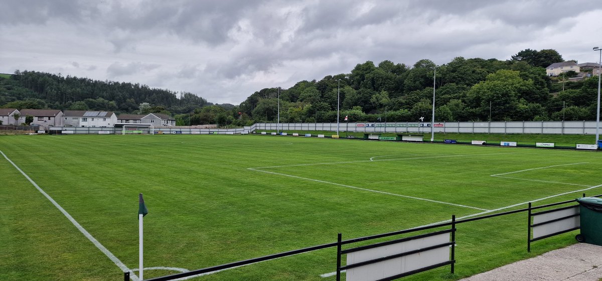 StBFCPaul's tweet photo. @StBlazeyAFC v @saltashunited 
@FAVaseHQ 1st Qualifying round. Pitch looking 👌 for tomorrow's match. A week off, divot work and work on the goal mouths with a double cut and fresh lines. The road to Wembley starts tomorrow. @Cornishfootball @swsportsnews  @nonleaguevol https://t.co/YWBQudJEMH