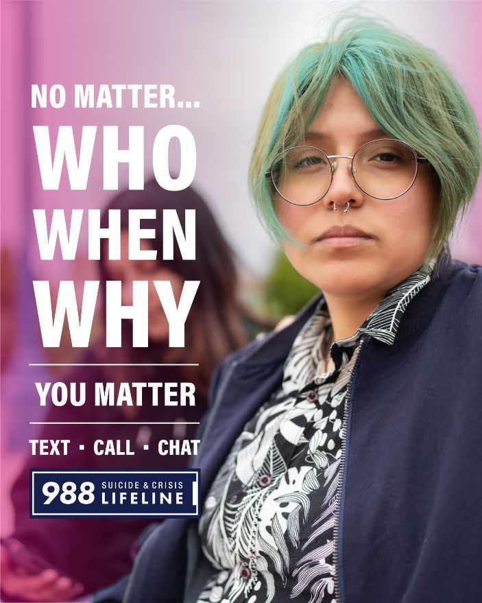 If you know someone who's struggling, let them know they are not alone. #BeALifeline. If you or someone you know needs #mentalhealth support, call or text 988 or chat 988lifeline.org at any time, for any reason.