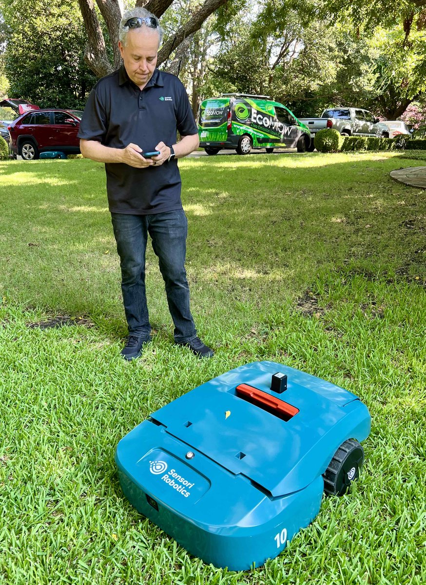 Had an amazing time today visiting with Brad Bush to demo Sensori Robotics mowers first hand.  Cutting edge technology for sure!  More details and video to share soon to see the robots at work. 💡

#EcoFriendlyLawnCare #FutureOfLawnCare #RoboticMowing