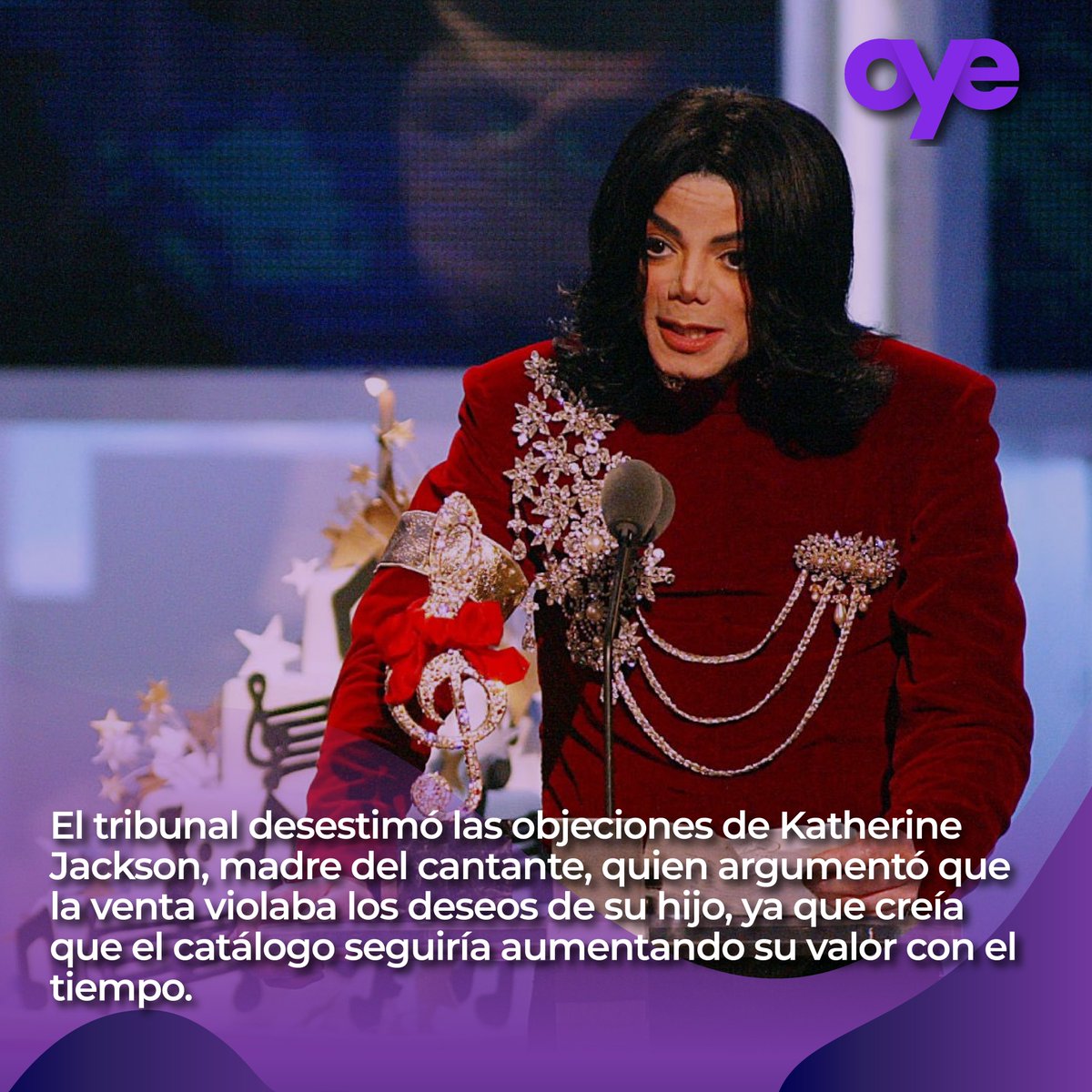 oye_tv's tweet image. Tribunal de apelaciones autoriza venta del catálogo de #MichaelJackson   

Se ha autorizado a los Albacete del patrimonio de #MichaelJackson a proceder con la venta de su catálogo musical a #SonyMusicGroup, con un valor estimado entre 1,200 y 1,500 millones de dólares.
