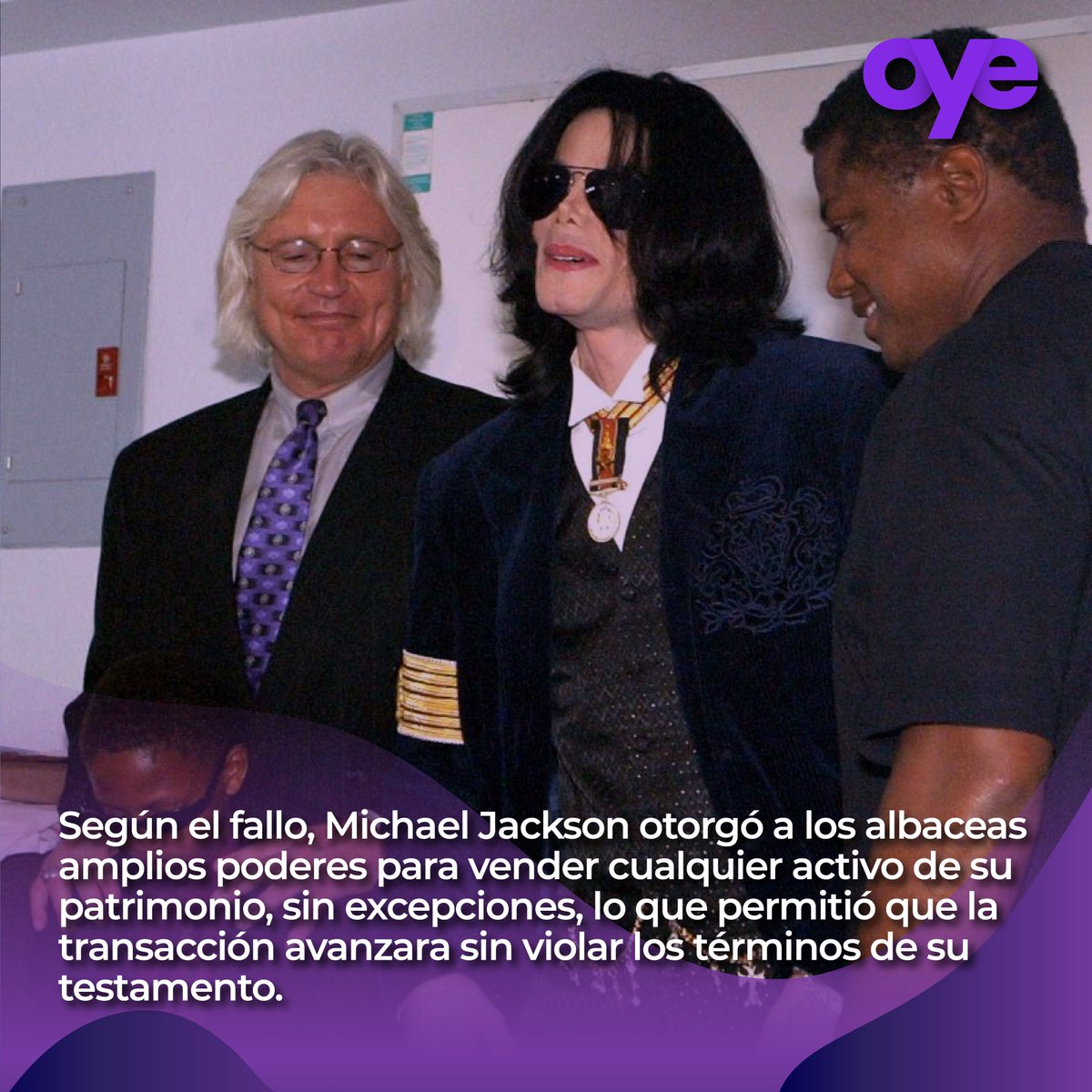 oye_tv's tweet image. Tribunal de apelaciones autoriza venta del catálogo de #MichaelJackson   

Se ha autorizado a los Albacete del patrimonio de #MichaelJackson a proceder con la venta de su catálogo musical a #SonyMusicGroup, con un valor estimado entre 1,200 y 1,500 millones de dólares.