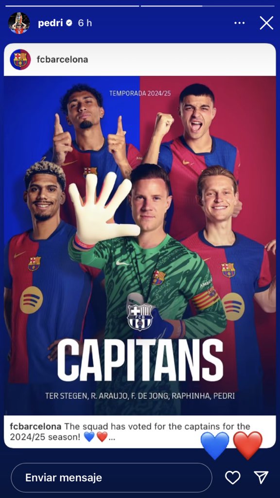 meryxfcb's tweet photo. a qué no sabéis quién es el único capitán que no ha subido nada al respecto?? https://t.co/vyW6iTfzZq