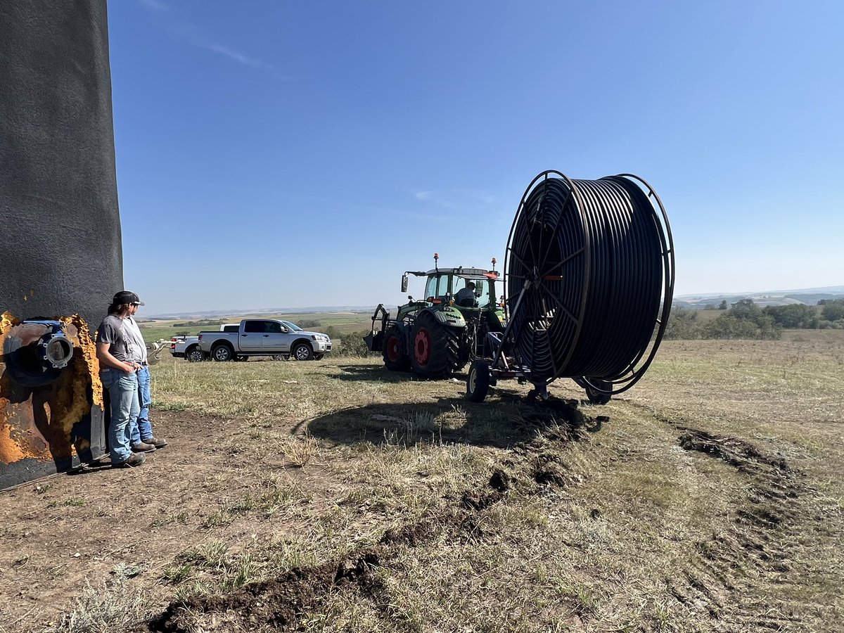 grassncows's tweet photo. Project day. We had quite a few visitors for our @ALUS_Solutions and pasture pipeline install tour. I am #megaexcited for this one. #kcgo https://t.co/icZBylSy9o