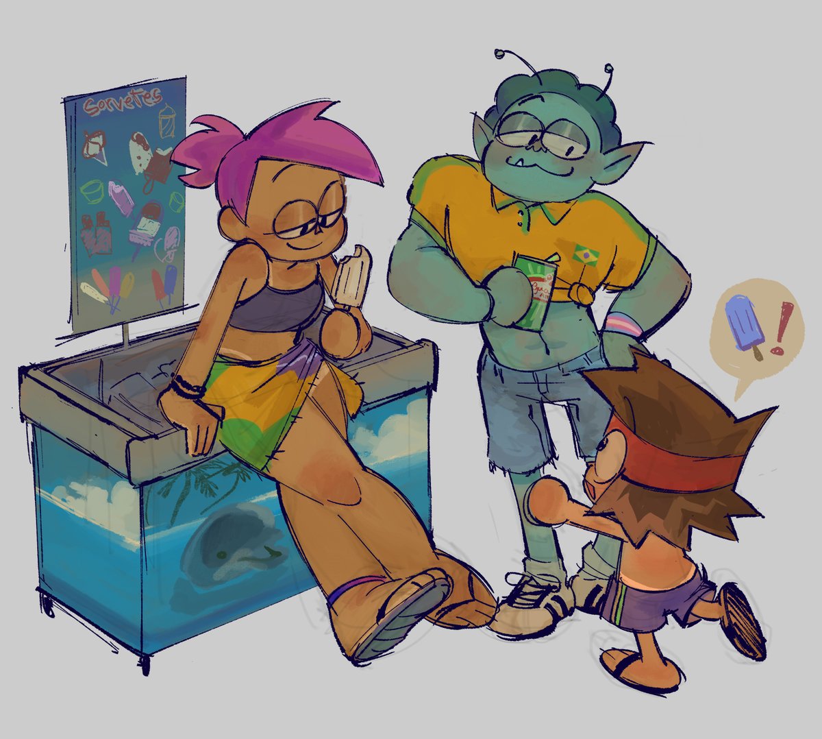kemukem_'s tweet photo. brazilian bodega trio !! #okkoletsbehero https://t.co/s8lC2pf7mW