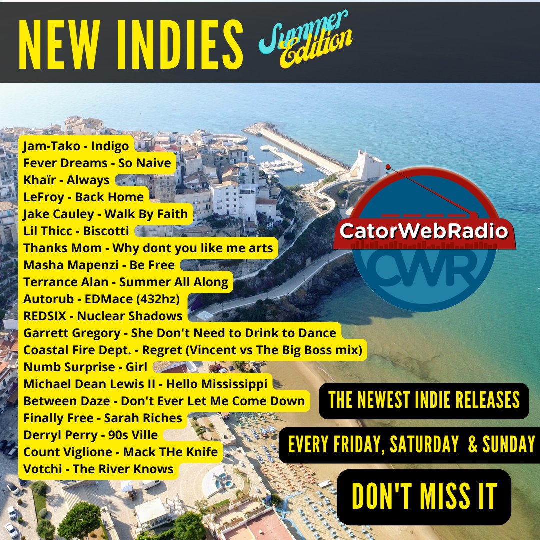 catorwebradio's tweet photo. #NowPlaying #NewIndies
@jam_tako3
@bandfeverdreams
#Khaïr
#LeFroy
#JakeCauley
#LilThicc
#ThanksMom
#MashaMapenzi
#TerranceAlan
#Autorub
@RedsixOfficial
@SurpriseNu72480
@OfficialMDLewis
@between_daze
#SarahRiches
@garrettbmusic
@CoastalFireDept
@DerrylPerry
@joeviglione
#Votchi https://t.co/pQs5vrEsNl