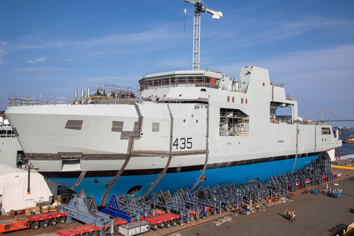 J.D. Irving, Limited (@jdirvinglimited) on Twitter photo The future HMCS Robert Hampton Gray.
The final Arctic and Offshore Patrol Ship for the <a href="/RoyalCanNavy/">Royal Canadian Navy</a> has been formed at Halifax Shipyard. Approximately 2,800 structural tonnes of steel, created through thousands of hours of work by over 2,400 teammates at <a href="/IrvingShipbuild/">Irving Shipbuilding</a>. The future HMCS Robert Hampton Gray.
The final Arctic and Offshore Patrol Ship for the <a href="/RoyalCanNavy/">Royal Canadian Navy</a> has been formed at Halifax Shipyard. Approximately 2,800 structural tonnes of steel, created through thousands of hours of work by over 2,400 teammates at <a href="/IrvingShipbuild/">Irving Shipbuilding</a>.