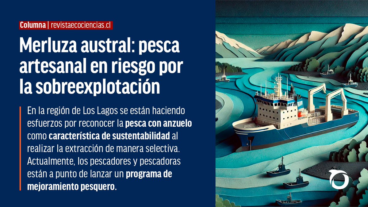 #PesqueríasSostenibles | La sobreexplotación de la merluza austral, en veda biológica todo agosto, tiene graves consecuencias para el ecosistema y las actividades económicas asociadas, como la pesca artesanal. 

📄 Columna en Revista Ecociencias: revistaecociencias.cl/2024/08/23/mer…