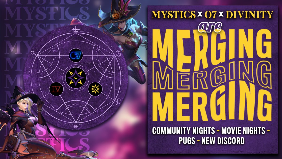🚨Attention astral travelers!🚨

@o7 | @Divinity are coalescing into Mystics as we shoot to bring community events within the Overwatch and gaming communities!

Feel free to join us at our new server below

#MysticsStrong