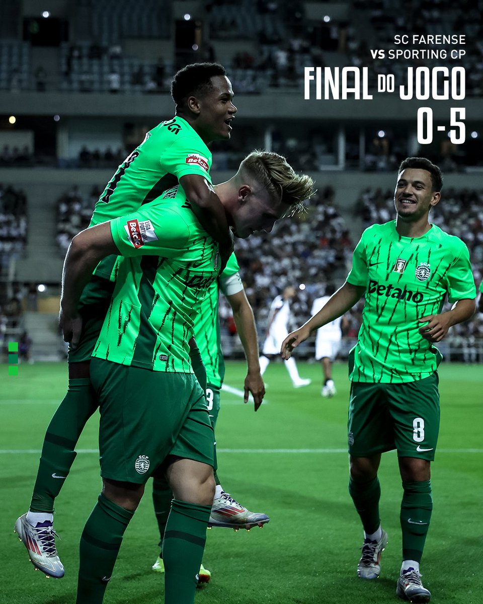 ⏹️ Que vitória! Os Leões trazem os 3⃣ pontos do Algarve, com nova goleada 💪

⚽️ Viktor Gyökeres (3), Edwards e auto-golo.
⚫️ 0-5 🟢 // #SCFSCP